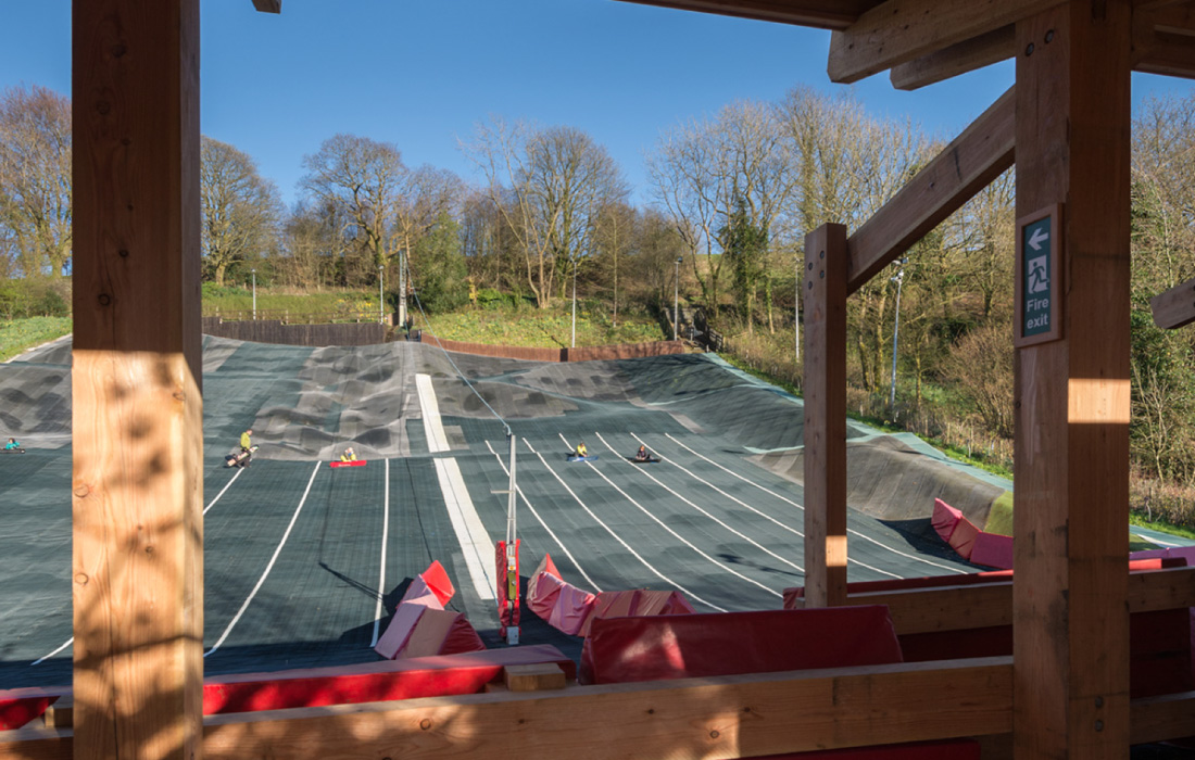 Spectator viewing gallery at Kendal Snowsports
